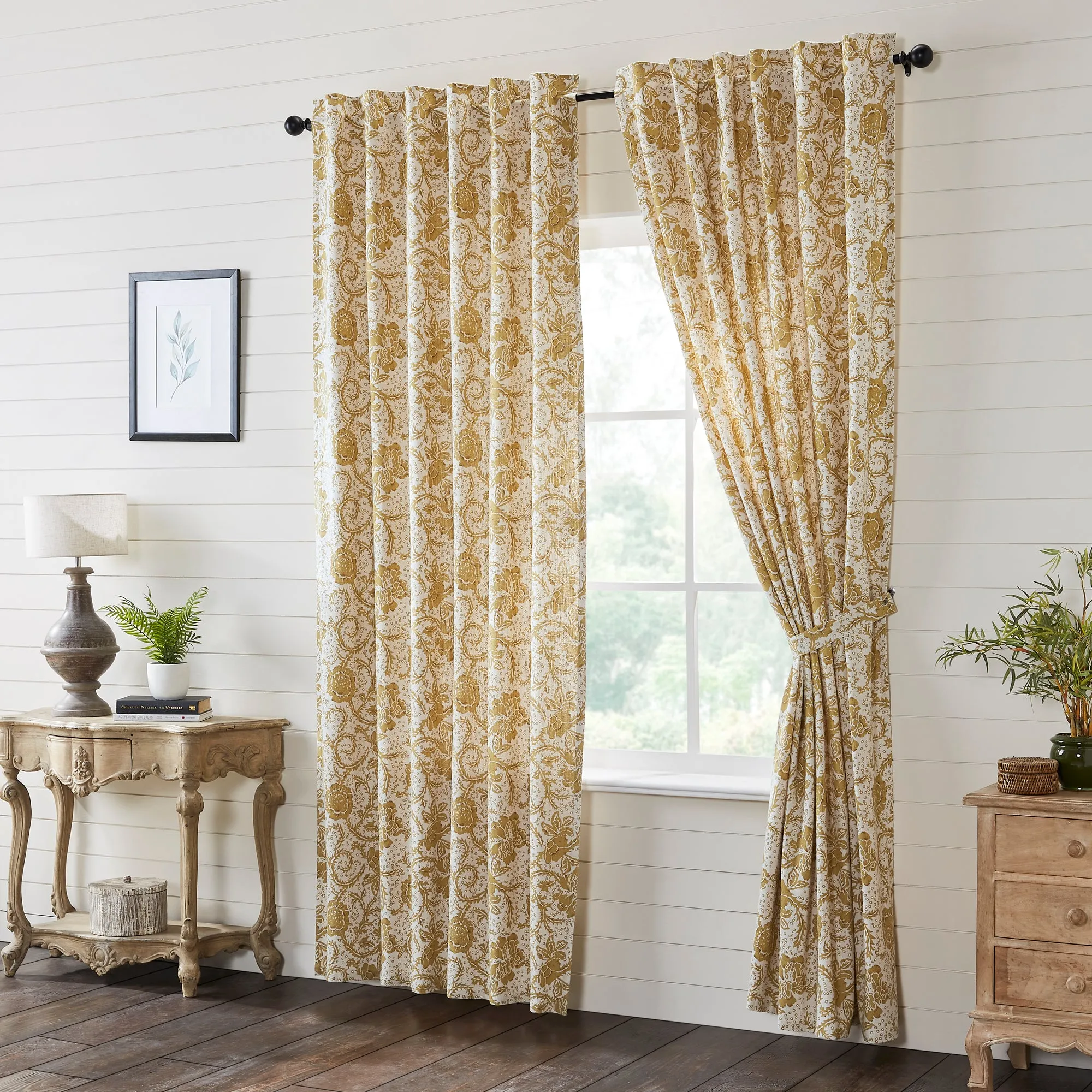 Panels Dorset Floral Farmhouse Set of 2 Window Curtain VHC Brands