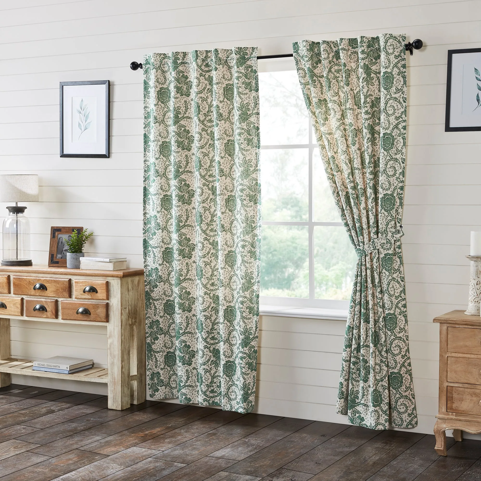 Panels Dorset Floral Farmhouse Set of 2 Window Curtain VHC Brands