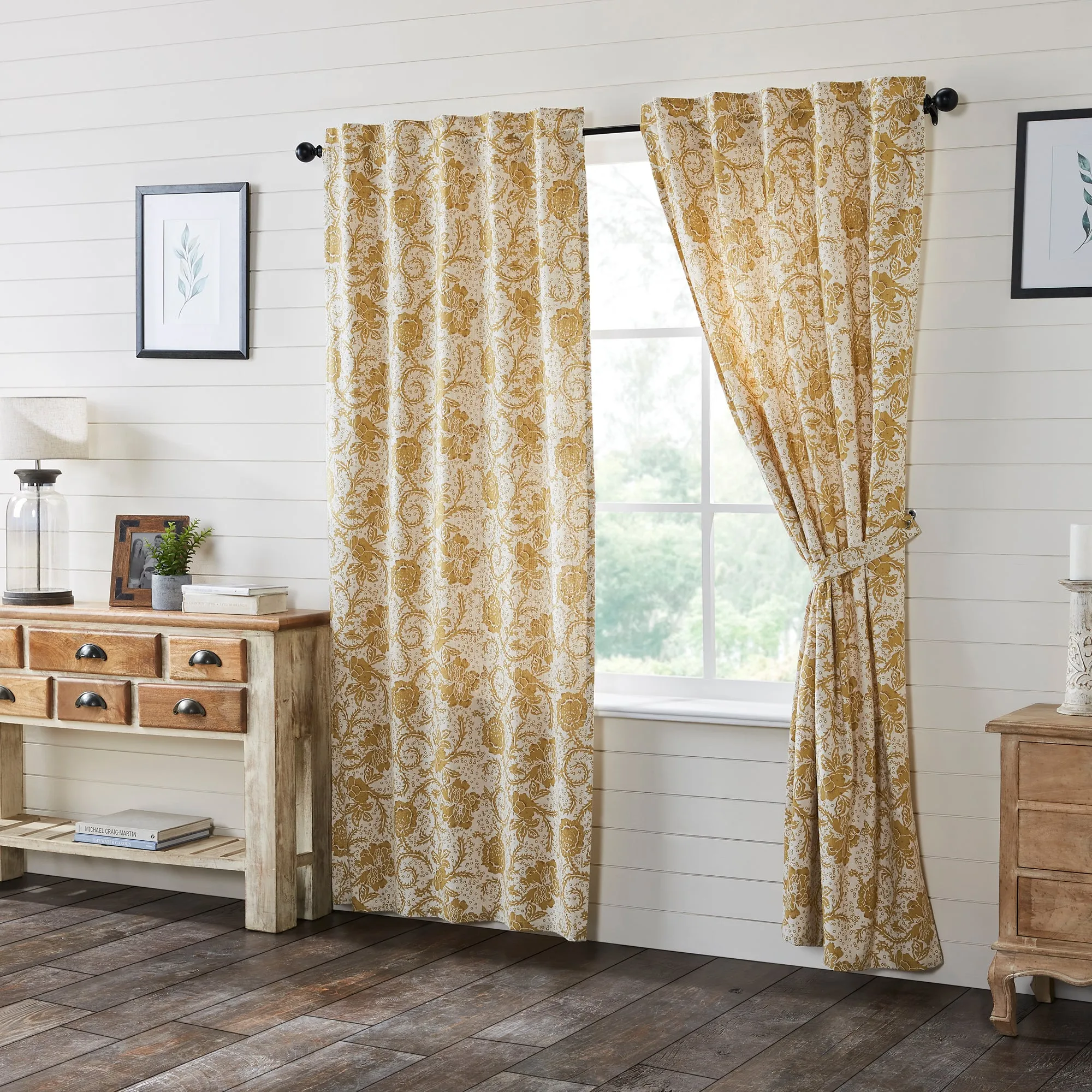 Panels Dorset Floral Farmhouse Set of 2 Window Curtain VHC Brands