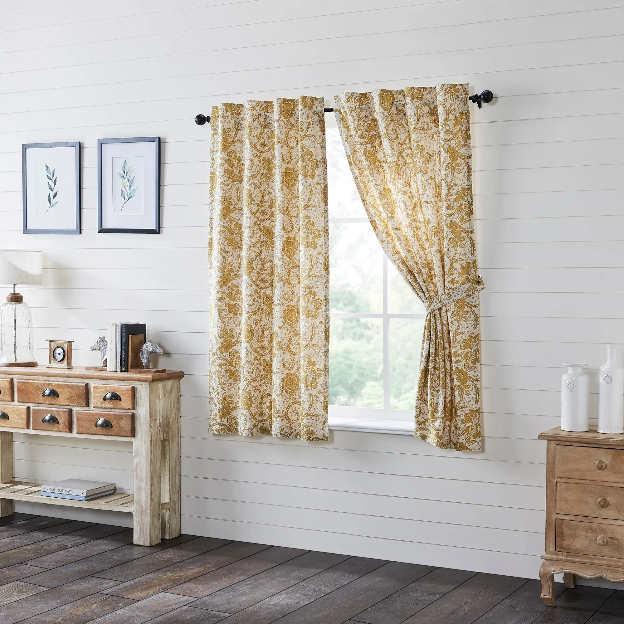 Panels Dorset Floral Farmhouse Set of 2 Window Curtain VHC Brands