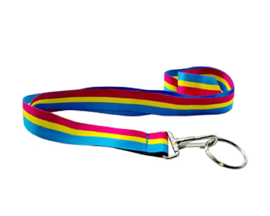 Pansexual Flag Colored Lanyards