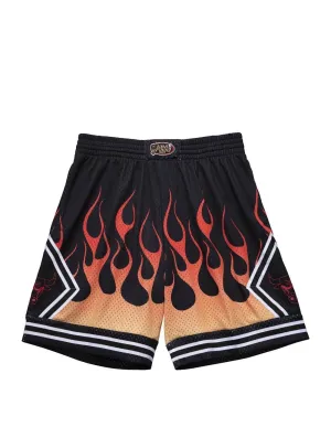 Pantalón Corto Mitchell Ness Chicago Bulls Negros Hombre