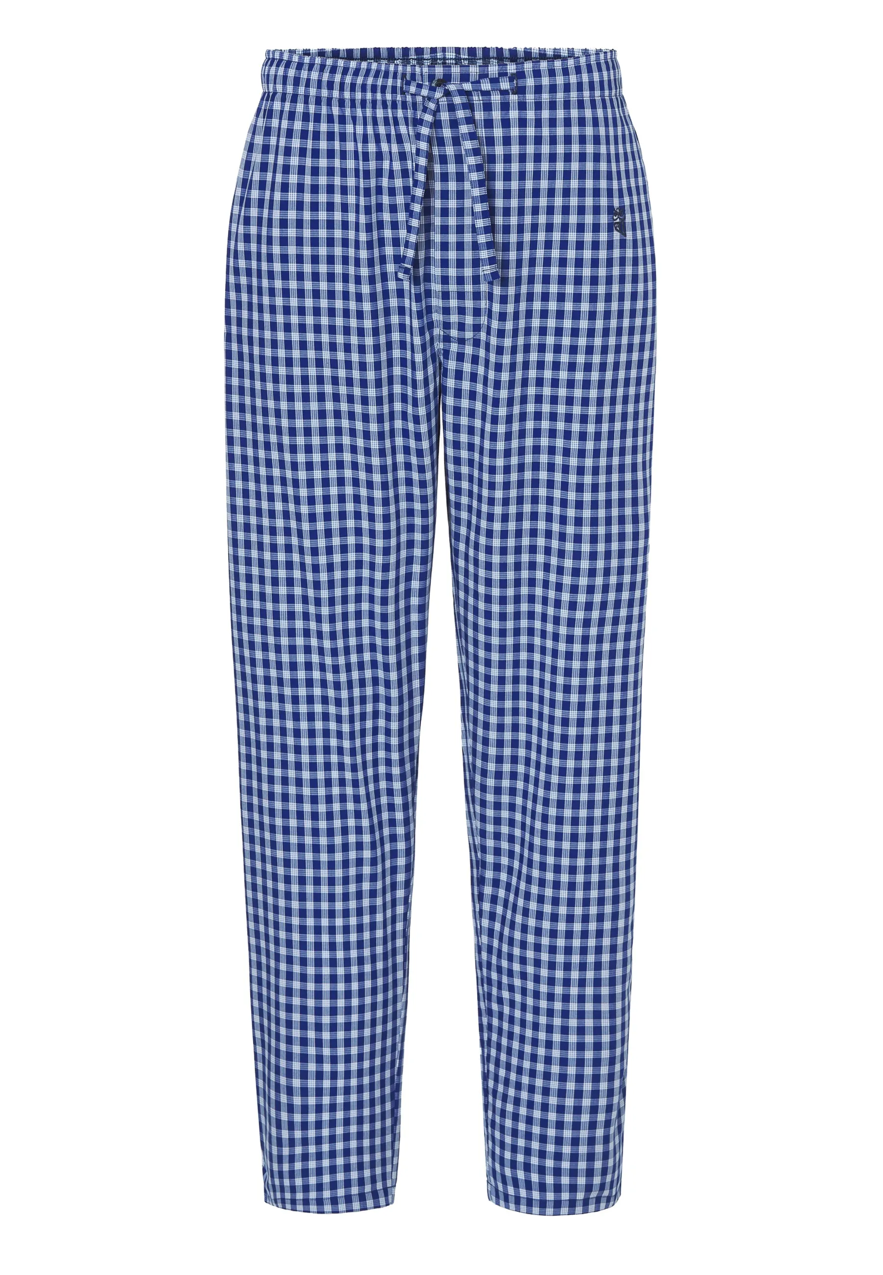 Pantalón Pijama Hombre Largo Popelín Cuadros - Azul 8978_38