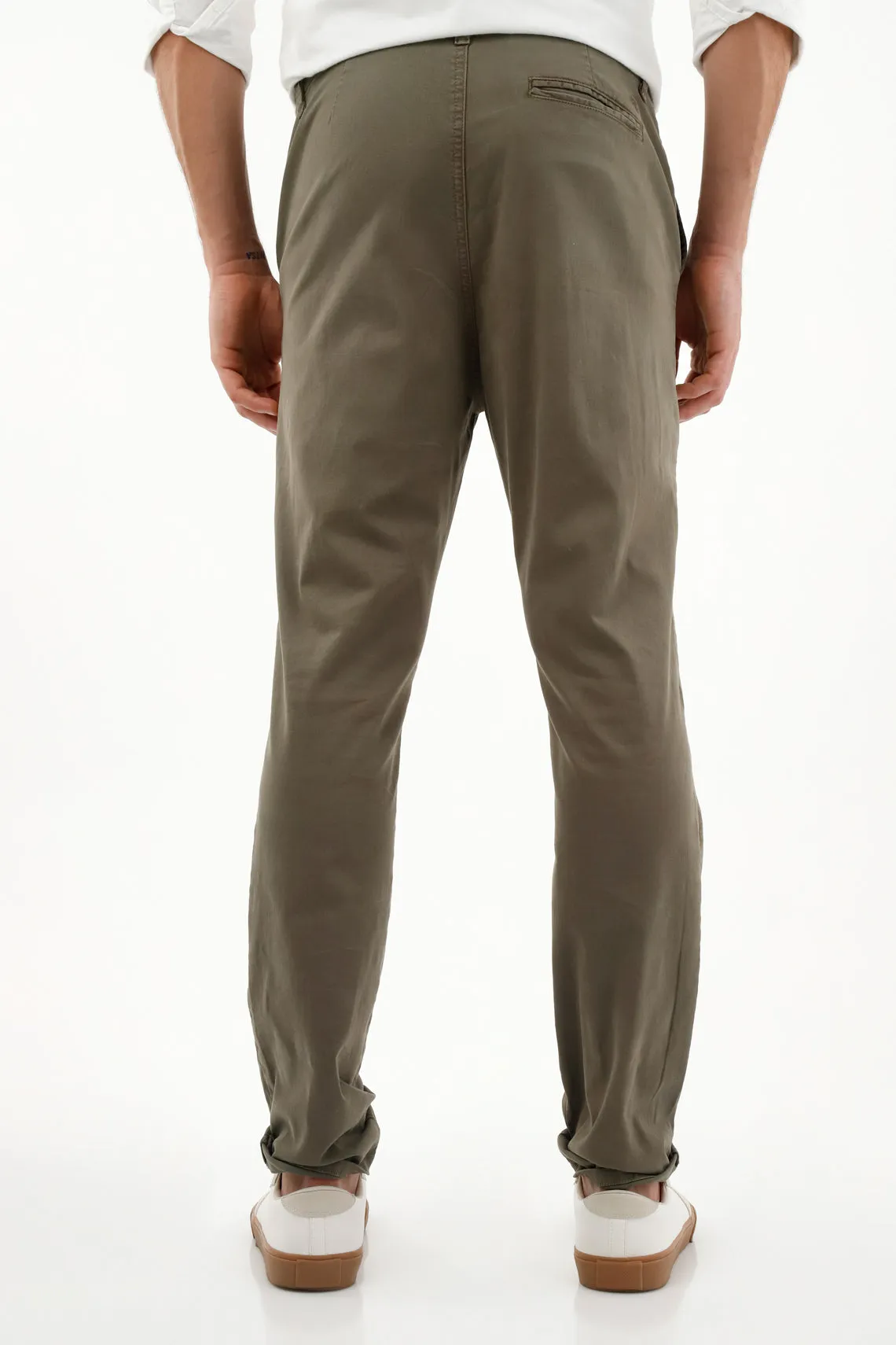 Pantalón verde tipo chino para hombre