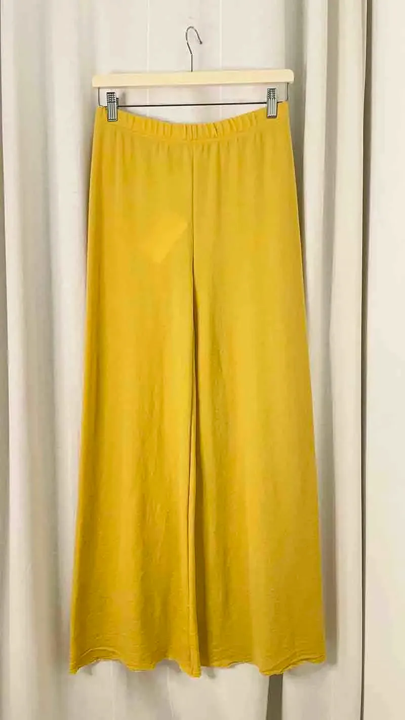 Pantalone Donna in lana merino Giallo