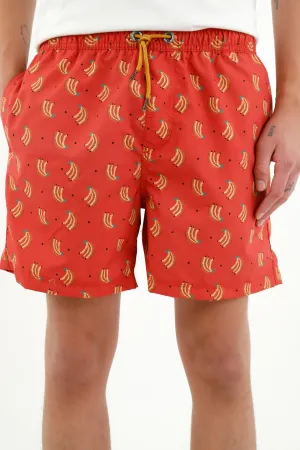 Pantaloneta de baño estampada para hombre