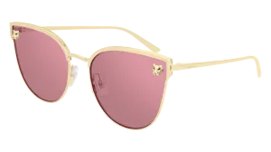 Panthère de Cartier Women's Oversized Cat Eye Sunglasses CT0198S