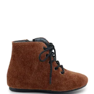 Papanatas Cuero Corduroy Lace Up Bootie