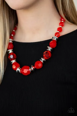 Paparazzi Dine and Dash Necklace Red