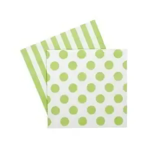 Paper Eskimo Apple Green Napkins - Beverage 20 Pkt