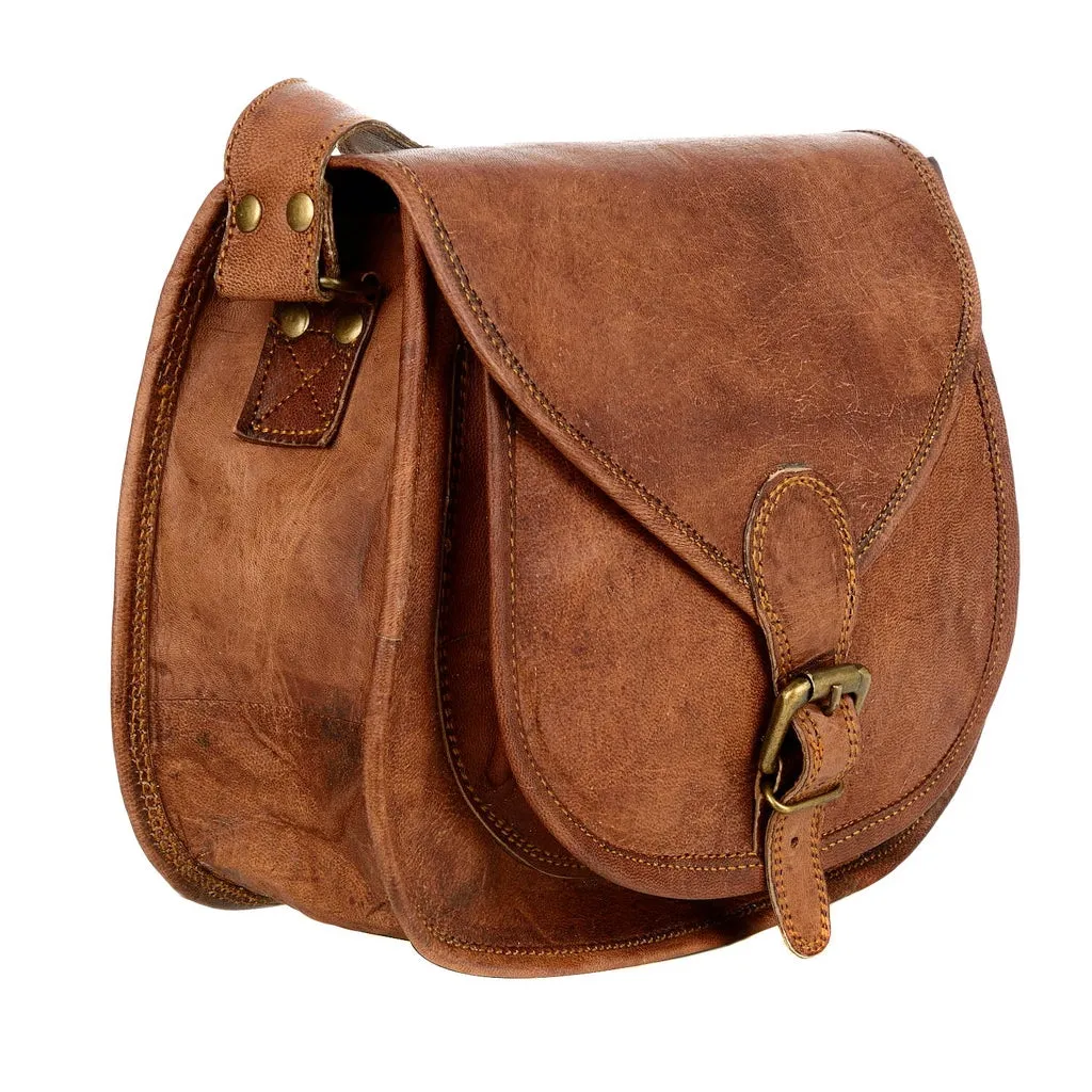 Paper High Bag: Curved Leather Saddle Bag