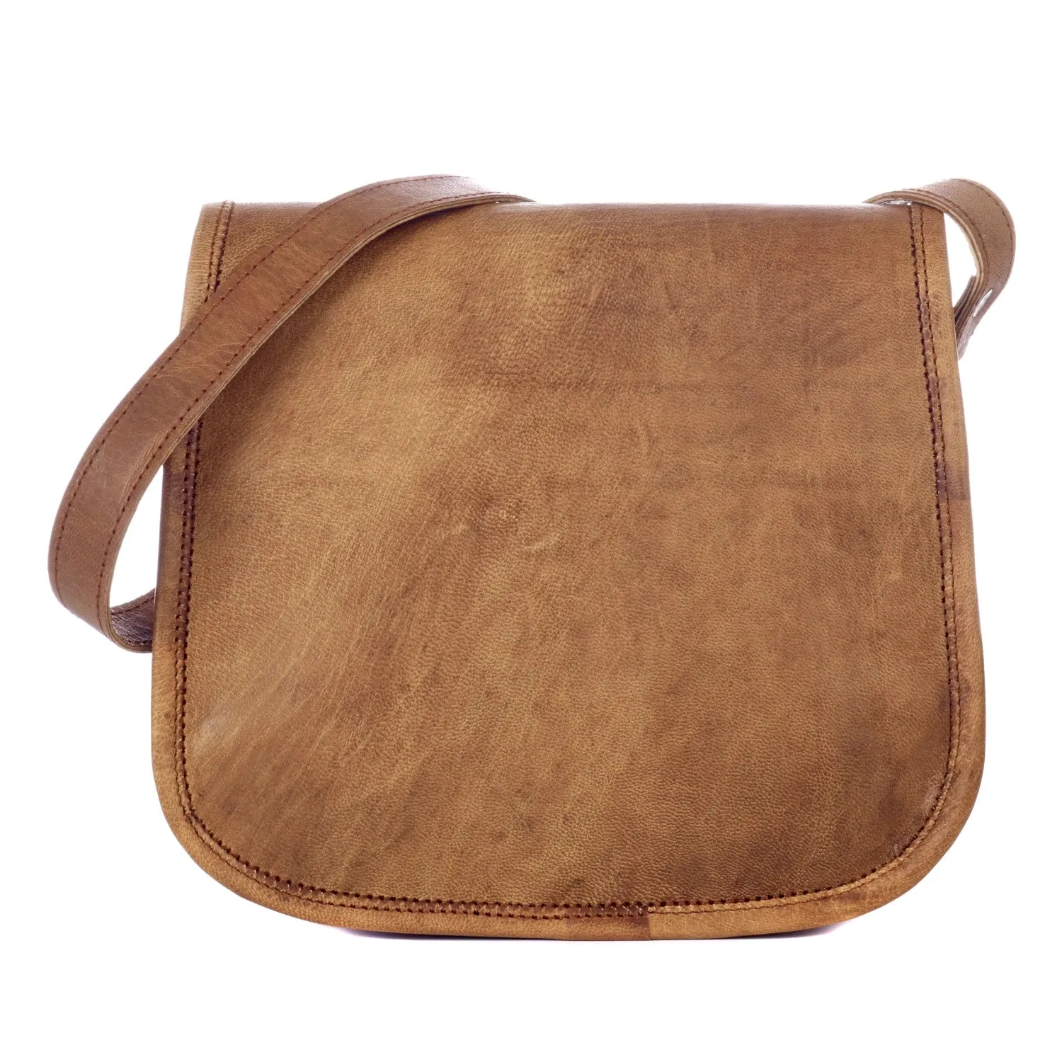 Paper High Bag: Curved Leather Saddle Bag