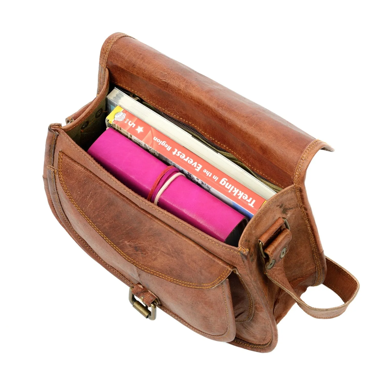 Paper High Bag: Curved Leather Saddle Bag