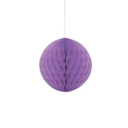 Paper Honeycomb Party Purple Ball 8"