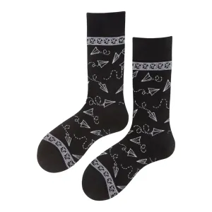 Paper Plane Print Socks