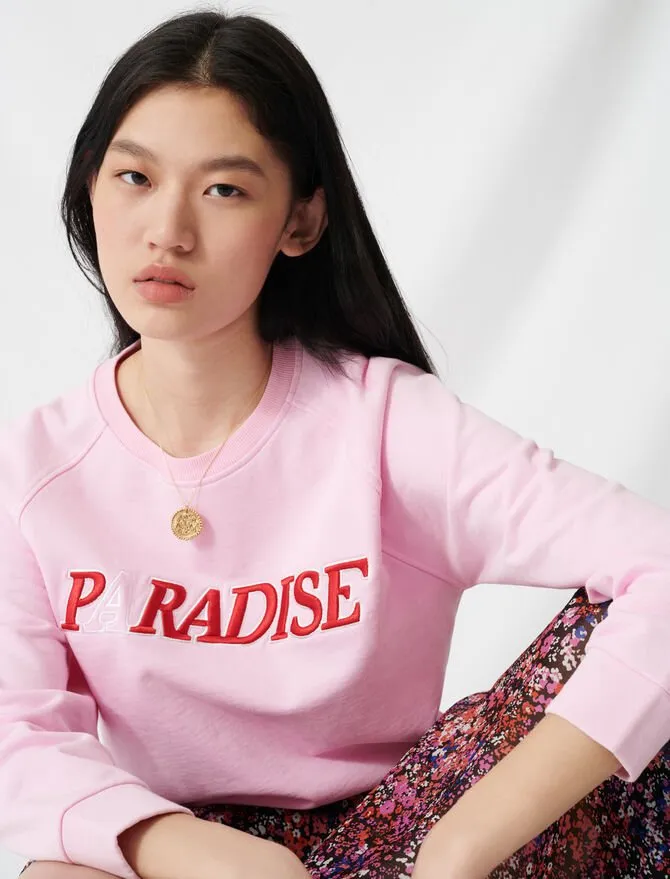 PARADISE PRINTED COTTON SWEATSHIRT