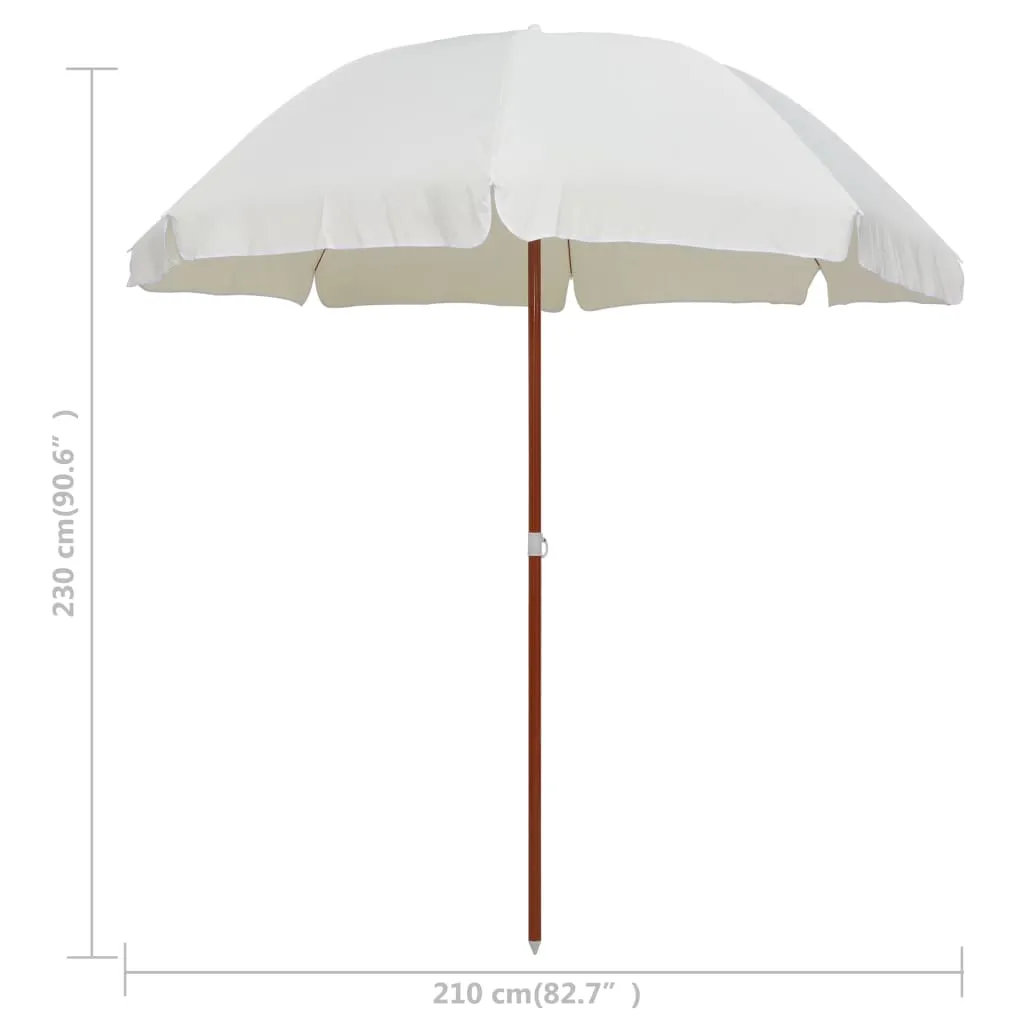 Parasol with Steel Pole 240 cm Sand