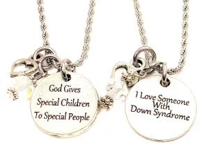 Parent Of A Down Syndrome Child Set Of 2 Rope Chain Necklaces