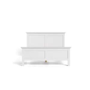 Paris King Size Bed - White