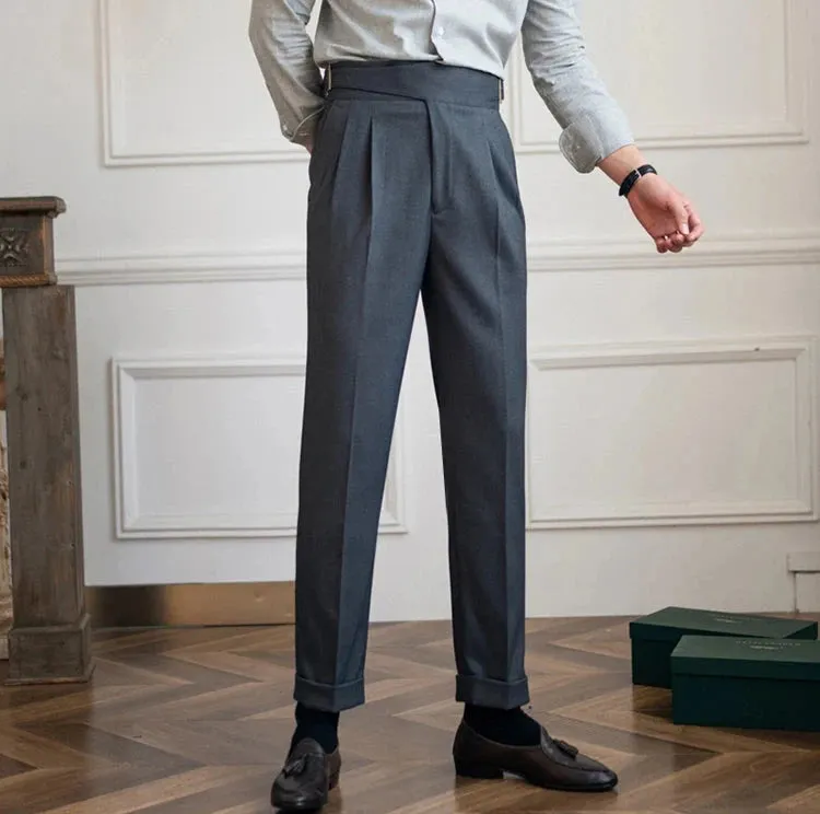 Parisian waist straight trousers