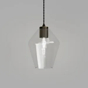 Parlour Geo Pendant - Iron/Clear