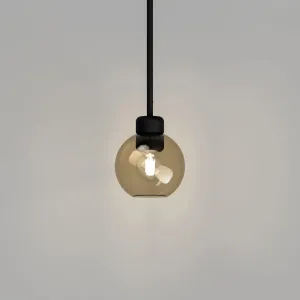 Parlour Lite Sphere Pendant - Black/Amber