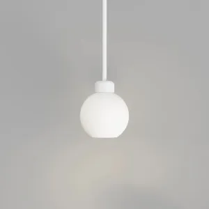 Parlour Lite Sphere Pendant - White/White