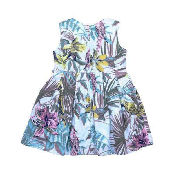 Parrot Print A-Line Dress