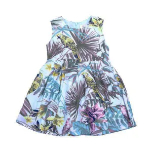 Parrot Print A-Line Dress