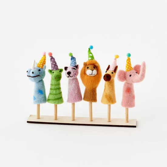 Party Animal Finger Puppet, 6 Styles, Wool