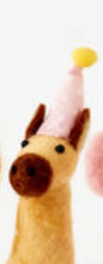 Party Animal Finger Puppet, 6 Styles, Wool