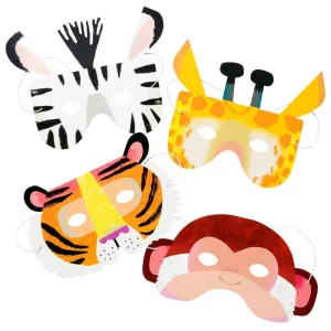 Party Animals Paper Masks x 8