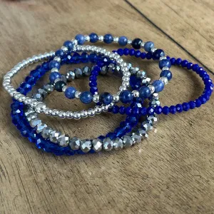 Party Blue Bracelet Stack Winter