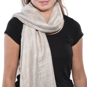 Pashloom Himalayan Cashmere Scarf with Silver Thread