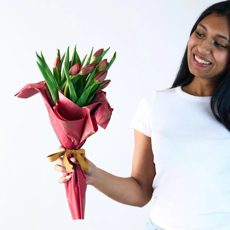 Passionate Embrace Tulip Bouquet