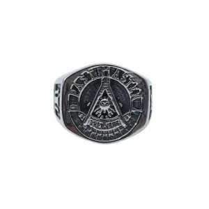 Past Master Blue Lodge Ring - California Regulation Stainless steel