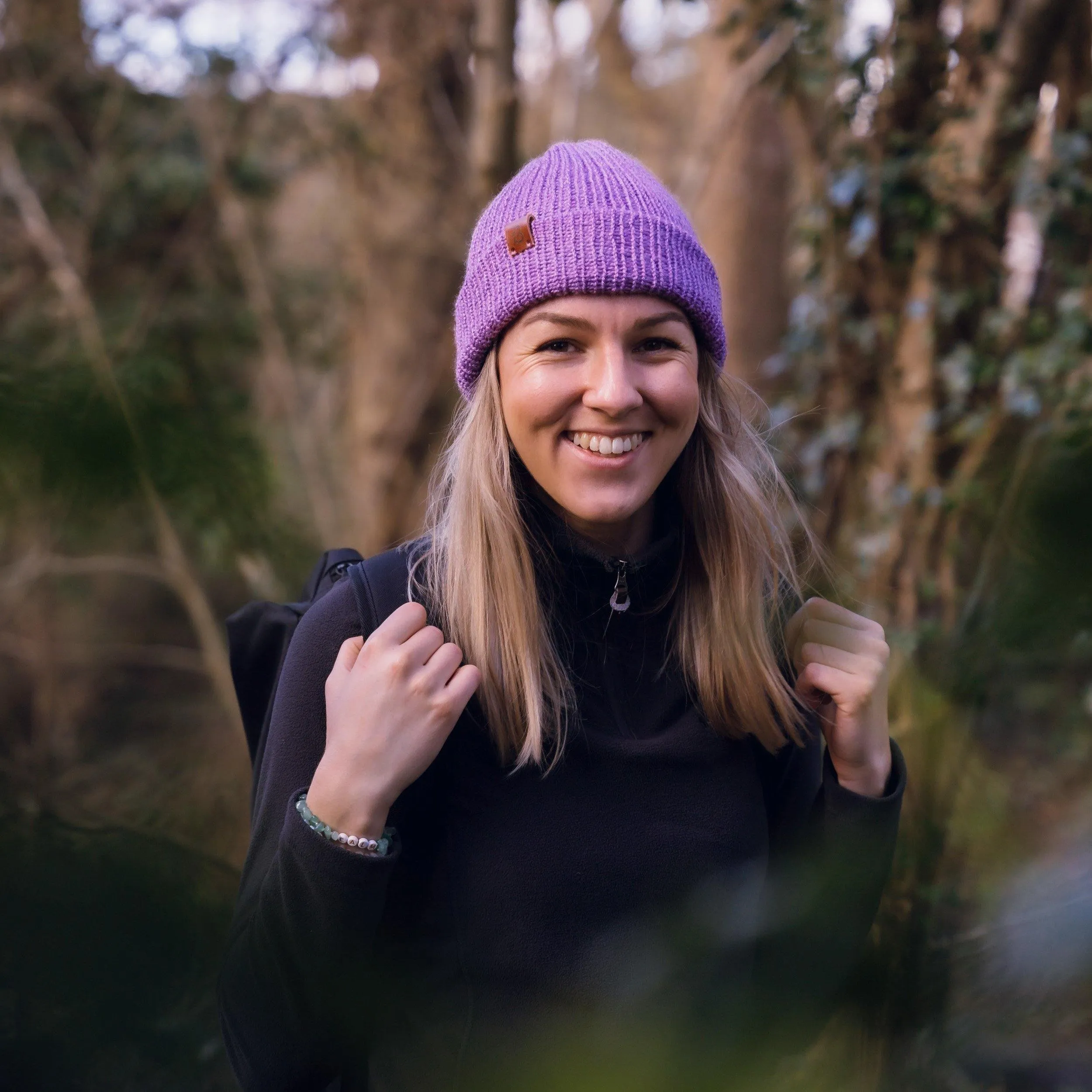 Pastel Blue Wooly Beanie Hat