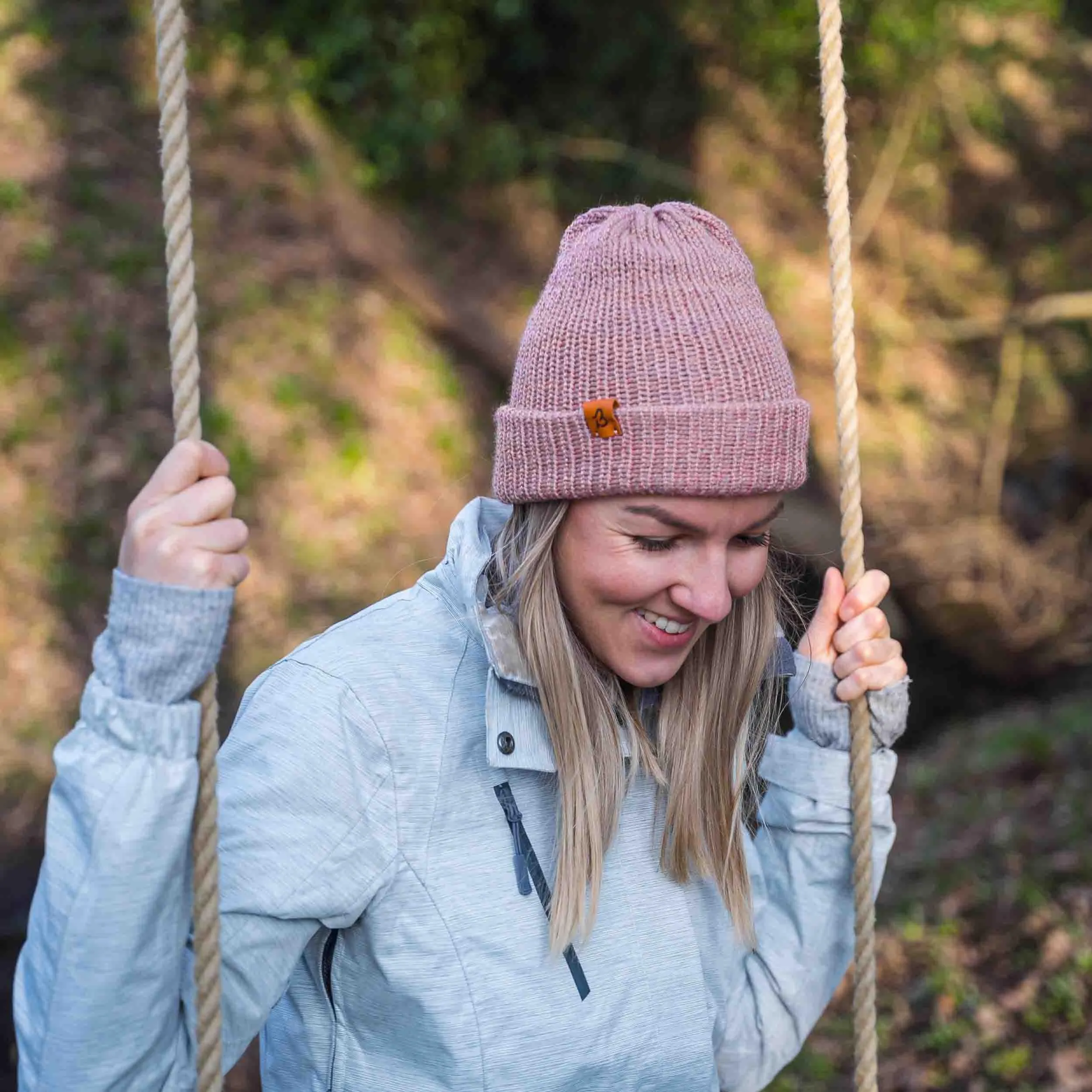 Pastel Blue Wooly Beanie Hat