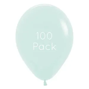 Pastel Matte Green Balloons - 100 Pkt