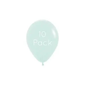 Pastel Matte Green Mini Balloons - 10 Pkt