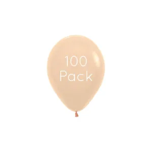 Pastel Matte Malibu Peach Mini Balloons - 100 Pkt