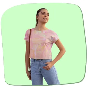 Pastel Peach - Women's Crop Top