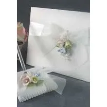 Pastel Rose Wedding Guestbook and Pen Set