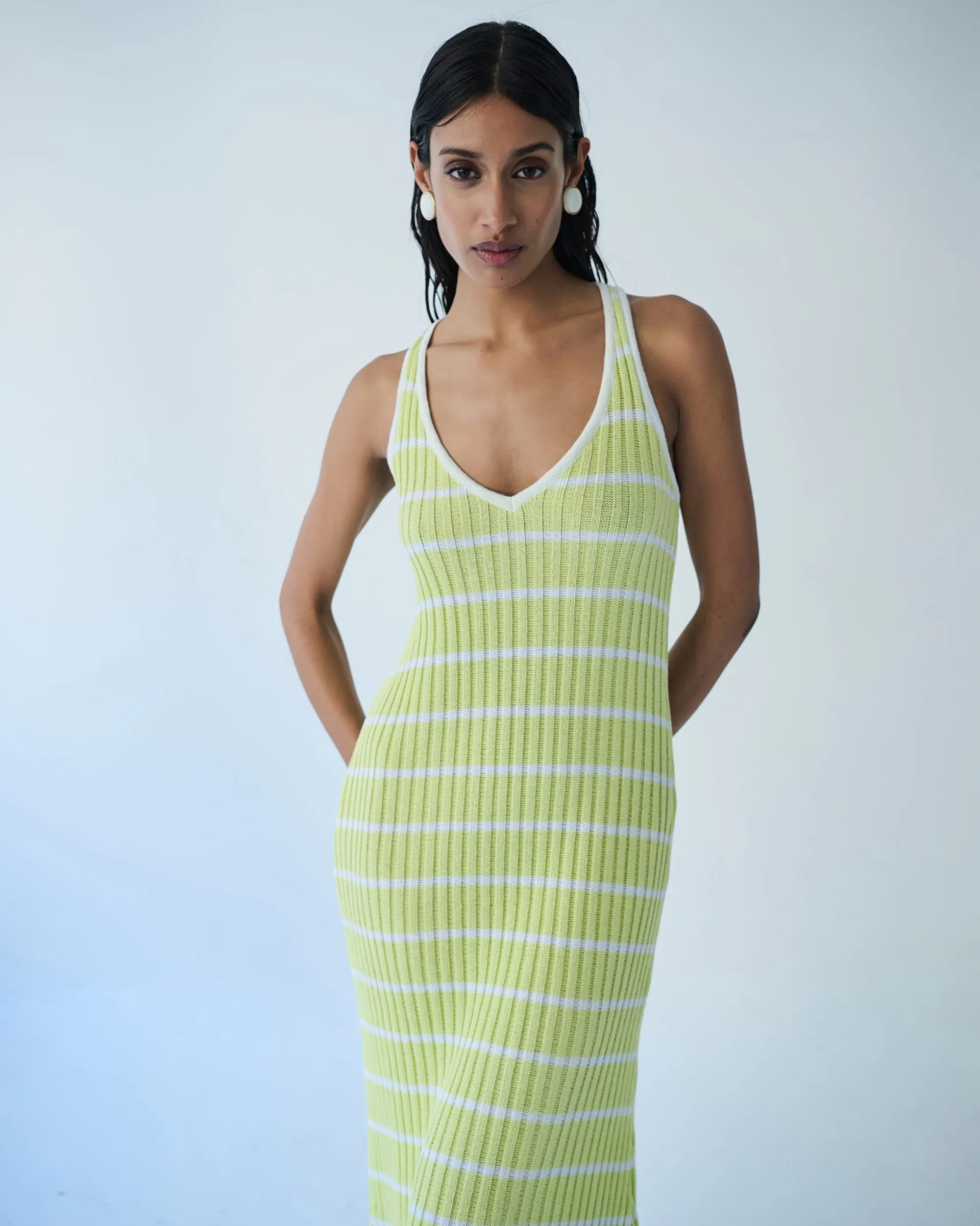 Pastel Striped Knit Dress (Multiple Colors)