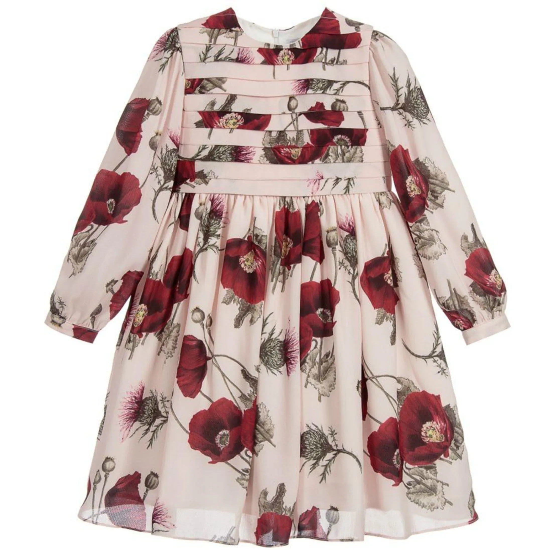 Patachou Girls Pink Poppy Floral Dress