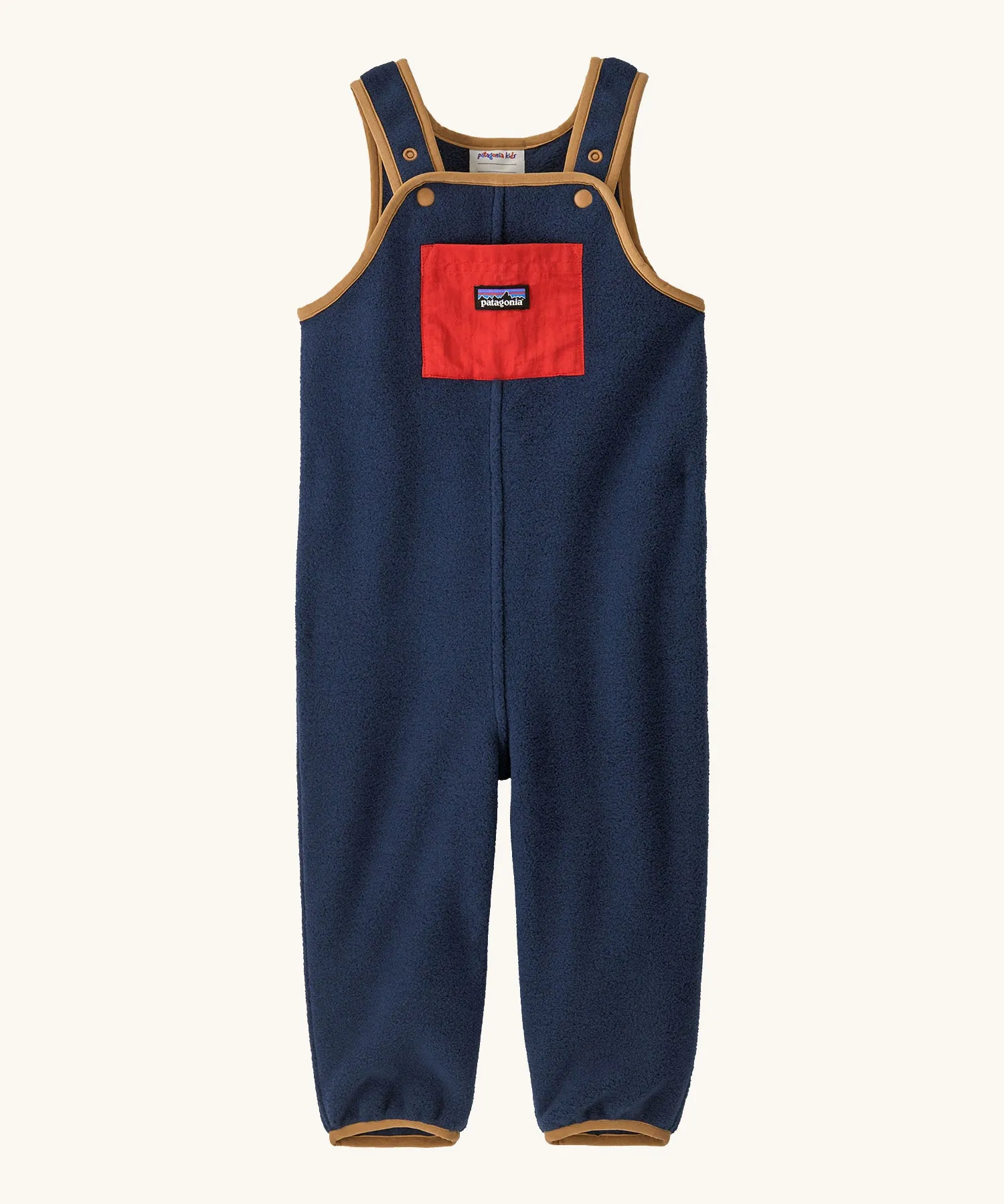 Patagonia Little Kids Synchilla® Fleece Dungarees Overalls New Navy