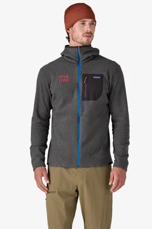 Patagonia Mens R1 Air Full-Zip Custom Hoodies, Forge Grey