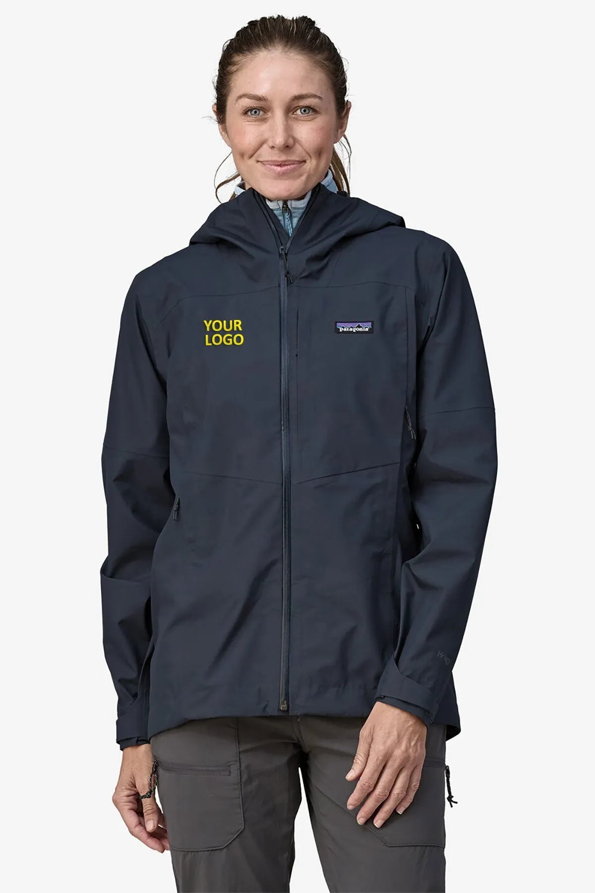 Patagonia Women's Boulder Fork Custom Rain Jackets, Smolder Blue