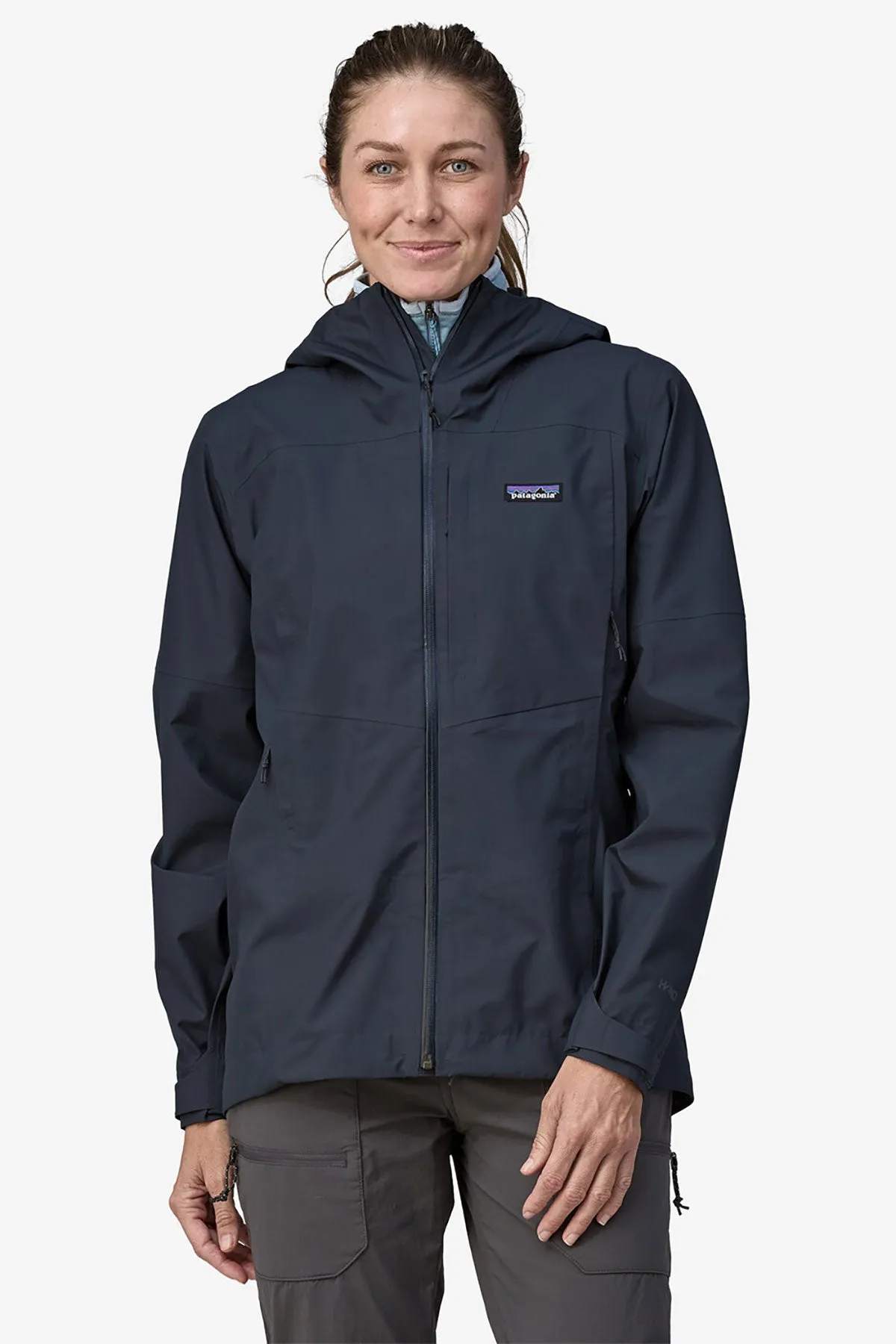 Patagonia Women's Boulder Fork Custom Rain Jackets, Smolder Blue