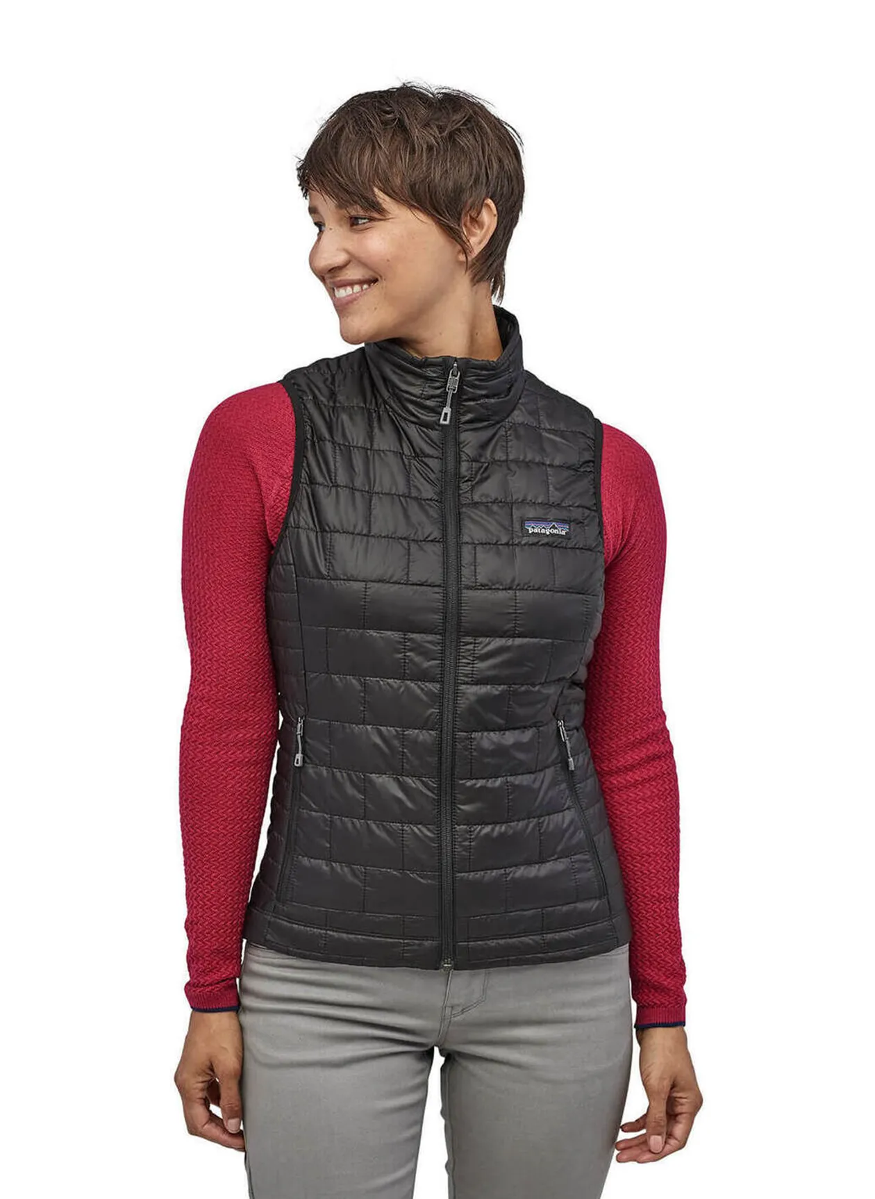 Patagonia Womens Nano Puff Vest, Black [Plus Delta Partners Anniversary Gift Store]